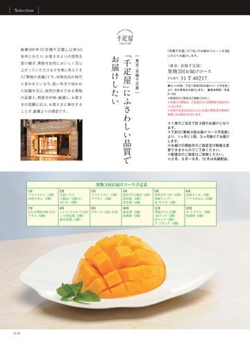 京橋千疋屋の誌面（18ページ）