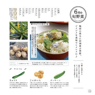 6月の旬野菜の誌面（16ページ）