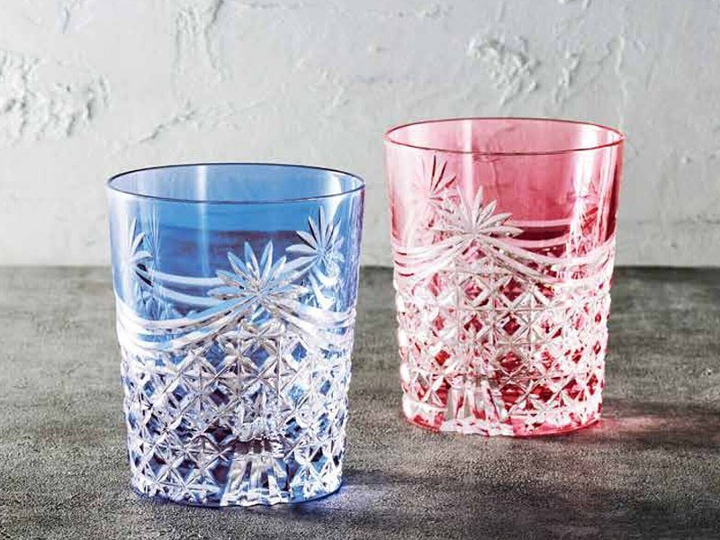 〈KAGAMI〉江戸切子ロックグラスペア（コロン 20,900円コース掲載）