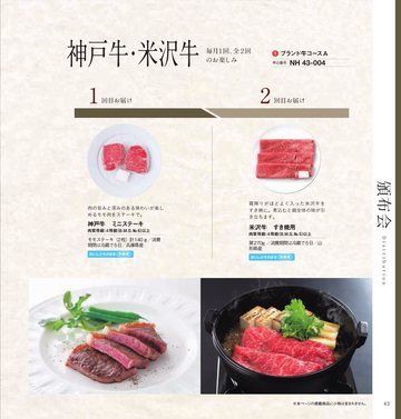 神戸牛・米沢牛の誌面（42ページ）