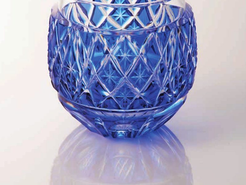 〈ガラス工房 弟子丸〉薩摩切子 丸タンブラー（サライの贈り物×リンベル 50,900円コース掲載）
