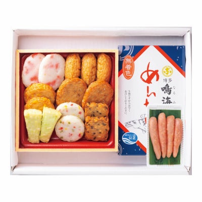 「小田口屋」彩りさつま揚げ・「鳴海屋」無着色辛子明太子詰合せ