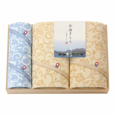今治きらら バス・ハンドタオルセット（木箱入）