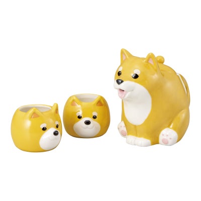 ティーセット 柴犬親子