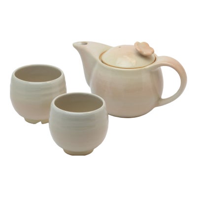 萩焼 姫土 茶の間セット（茶コシ付）